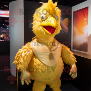 Gold Chicken maskot...