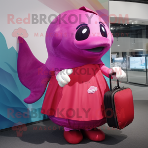 Magenta Whale maskot...