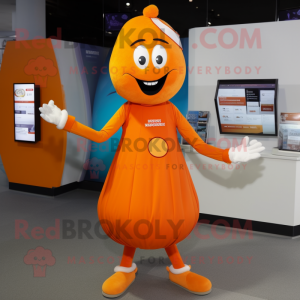 Oransje sjonglerer maskot...