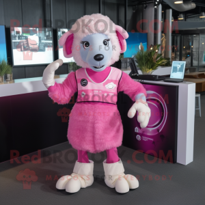 Pink Ram mascotte kostuum...