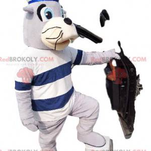 Seal mascotte in zeemanskleding. Seal kostuum - Redbrokoly.com
