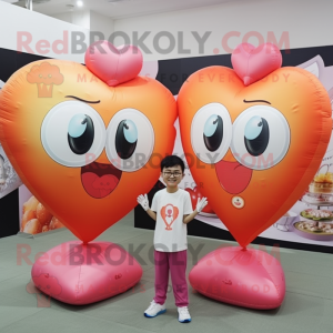 Peach Heart Shaped Balloons...