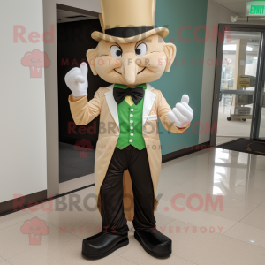 Beige Leprechaun maskot...