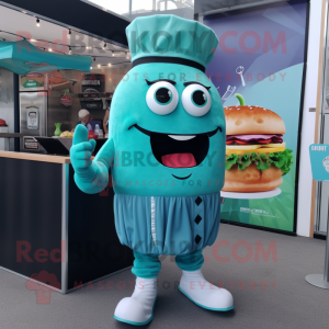 Teal Burgers mascotte...