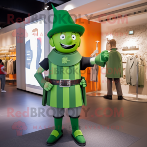 Grønn Swiss Guard maskot...