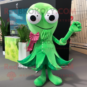 Green Octopus mascotte...