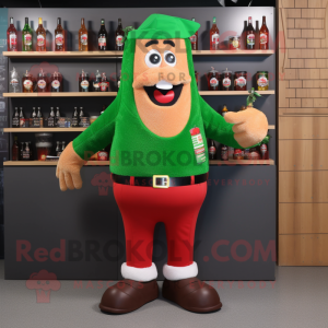 Rød grøn øl maskot kostume...