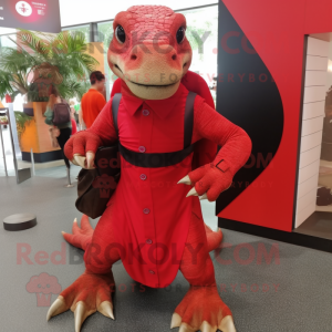 Röd Komodo Dragon...