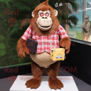 Beige orang-oetan mascotte...