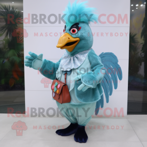 Cyan Roosters Maskottchen...