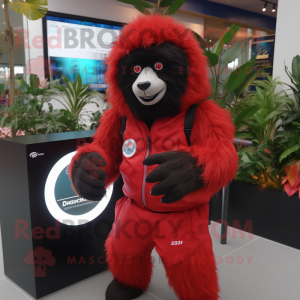 Red Sloth Bear mascotte...