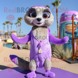 Lavendel Meerkat mascotte...