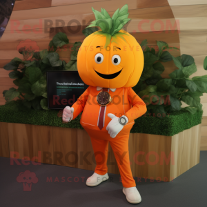 Orange Beet maskot kostym...