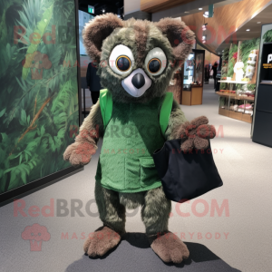 Forest Green Lemur mascotte...