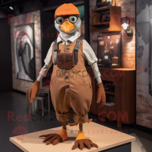 Rust Pigeon maskot kostume...