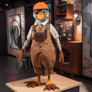 Rust Pigeon maskot kostym...