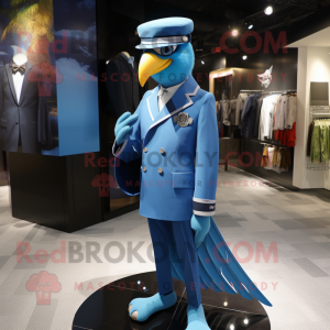 Sky Blue Hawk maskot...