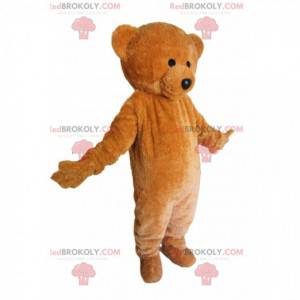 Echt schattige bruine beer mascotte. Teddybeer kostuum -