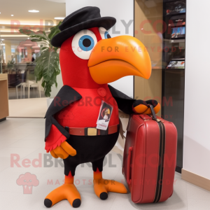 Red Toucan maskot kostyme...