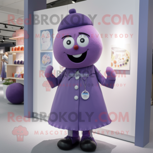 Lavender Bracelet mascot costume character dressed with a Culottes and Tie pins