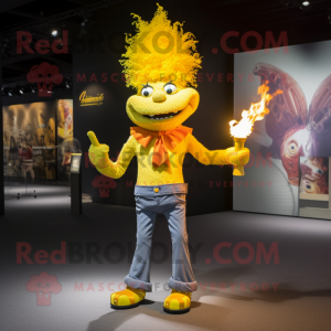 Yellow Fire Eater maskot...