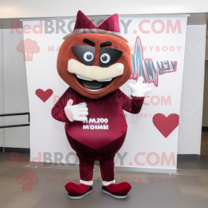 Maroon Heart mascotte...