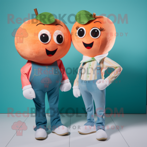 Peach Apple maskot kostym...