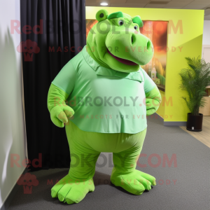 Postava maskota Lime Green...