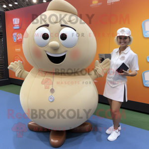 Tan Baseball Ball mascotte...