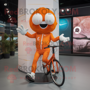 Oranje eenwieler mascotte...