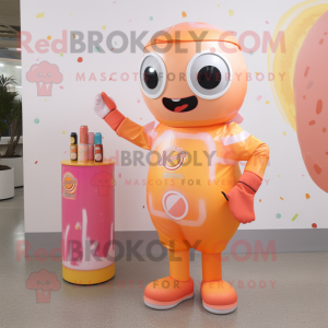 Peach Soda Can maskot drakt...