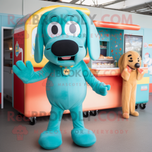 Teal Hot Dogs mascotte...