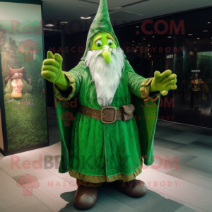 Green Wizard maskot kostume...