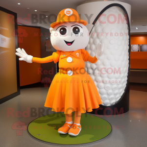 Oranje golfbal mascotte...