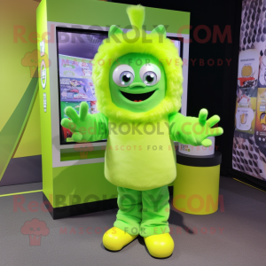 Lime Green Candy Box maskot...