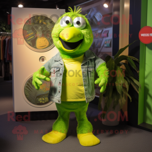 Lime Green Kiwi mascotte...