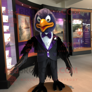 Purple Eagle maskot kostym...