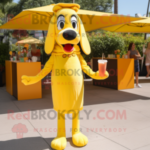 Gul Hot Dog maskot drakt...