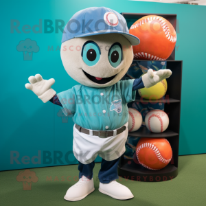 Blågrønn baseballball...