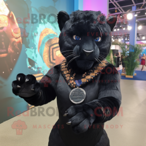 Black Panther maskot drakt...