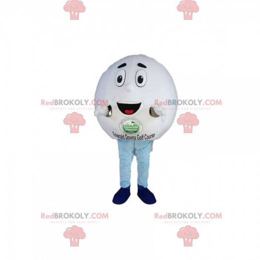 Zeer vrolijke golfbalmascotte. Golfbal kostuum - Redbrokoly.com