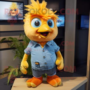 Oranje Canarische mascotte...