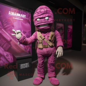 Magenta mummie mascotte...