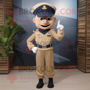 Tan Navy Soldier maskot...