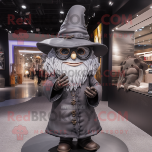 Grauer Hexenhut Maskottchen...