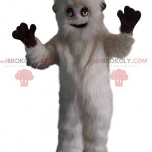Vrolijke mascotte witte grizzlybeer. Grizzly beer kostuum -