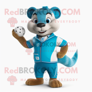 Cyan Mongoose maskot...