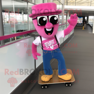 Pink Skateboard maskot...