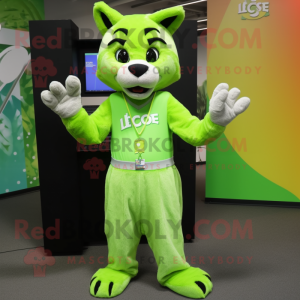 Lime Green Lynx maskot...