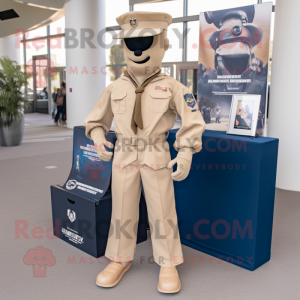 Tan Navy Soldier mascotte...